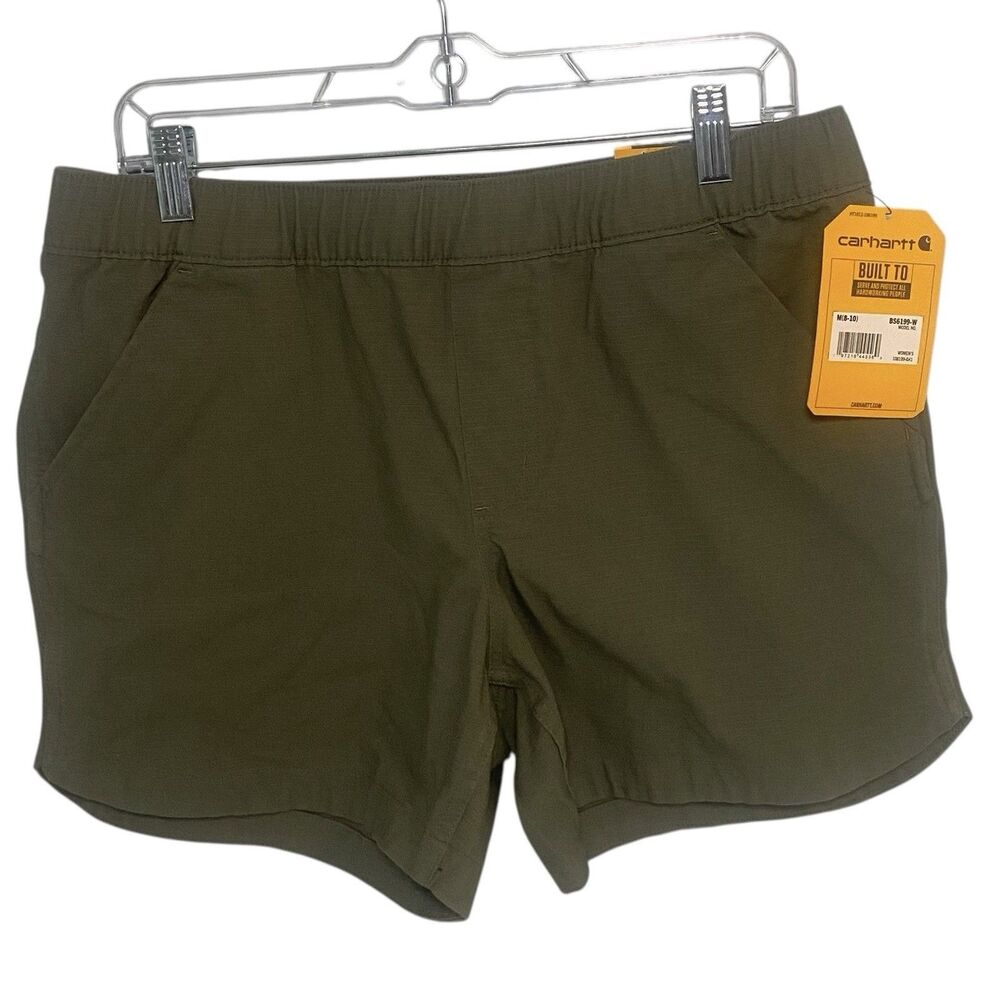Carhartt Womens Force Ripstop Work Short 5" Green Size Medium NWT New - Picture 2 of 13
